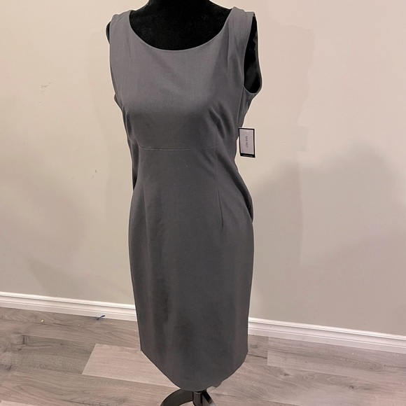BNWT Nine West Sleeveless Stretch Dress Grey - Picture 3 of 12
